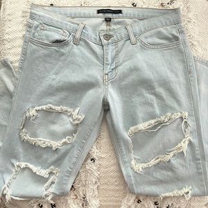Flying Monkey Light Fade Ripped Spring Jean